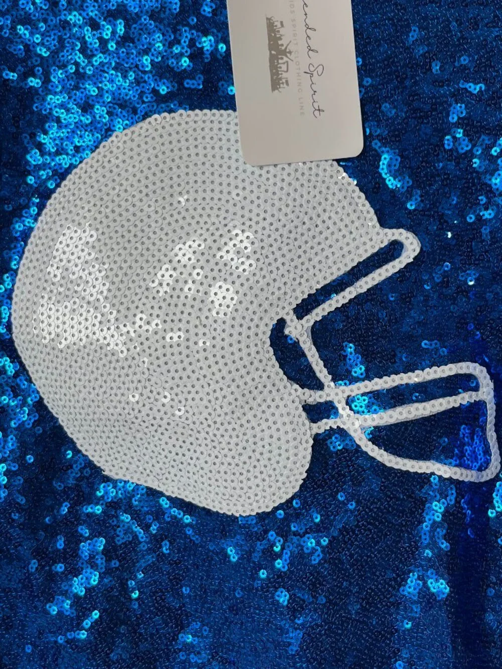 Girl - 12 & 14 - NWT Blended Spirit Sequin Helmet Top in Blue